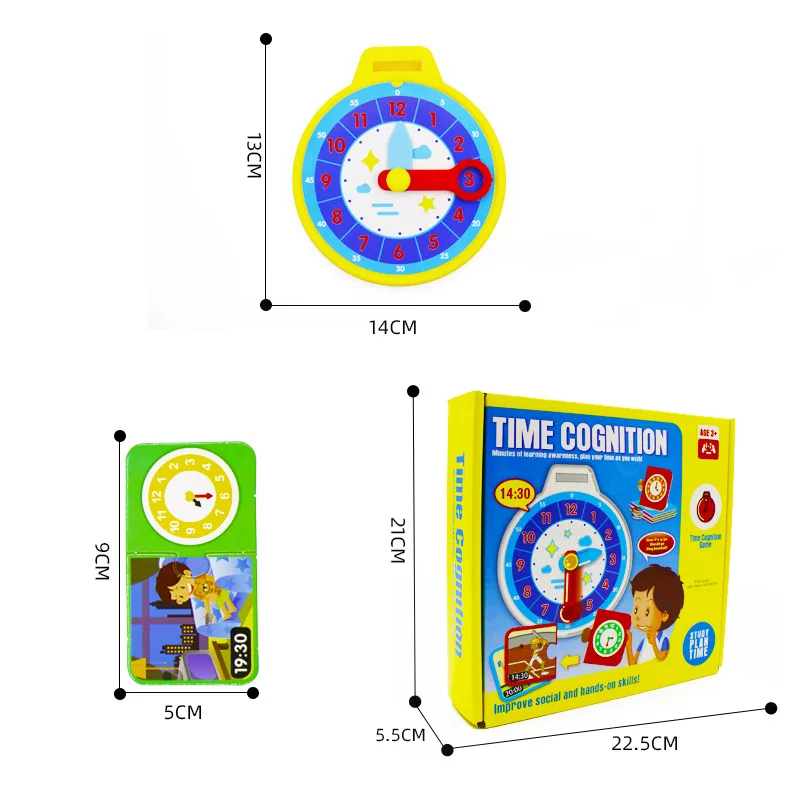Reloj despertador de papel, rompecabezas, juguetes, despertador, reloj de gestión de la vida, juego Montessori, juguetes educativos de aprendizaje temprano, regalo para chico