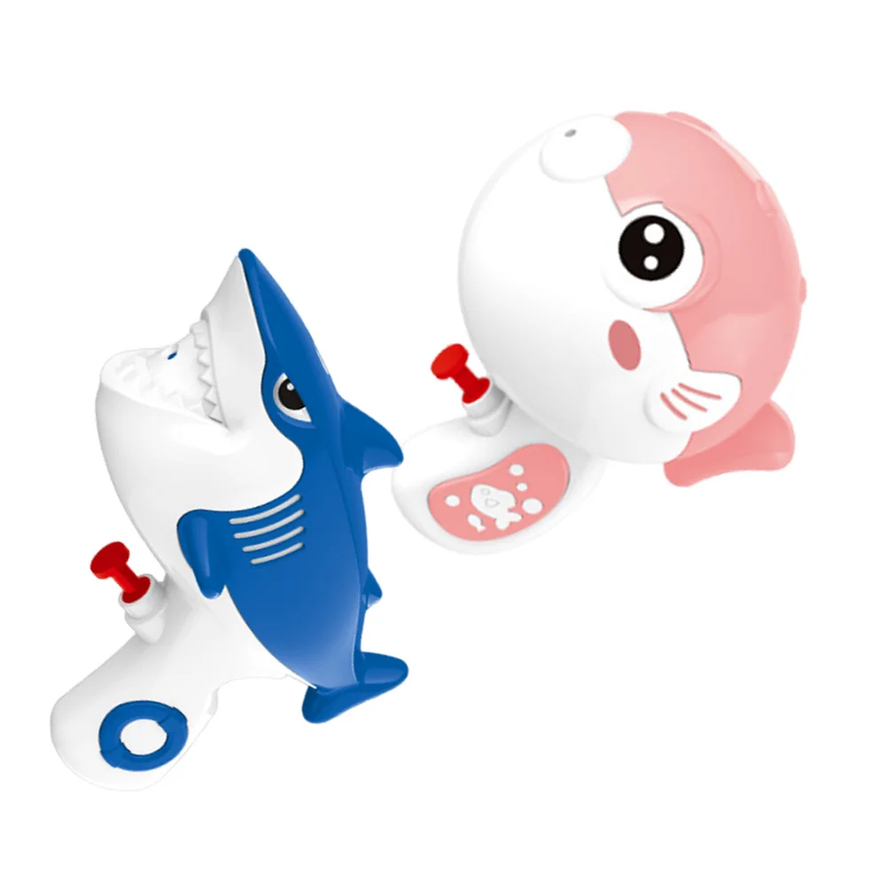 2 قطعة Shark Pufferfish بنادق المياه للأطفال الصيف شاطئ بركة حفلة تفضل اللعب في الهواء الطلق Soaker هدايا رائعة الأولاد ألعاب مياه للأطفال الصغار