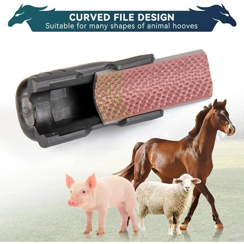 Farrier Hoof Rasp File Handle Hoof Trimming Tool with Fine Teeth Option for ,Goat,Horse,Pig and Other Animal Hooves-A26I view 6