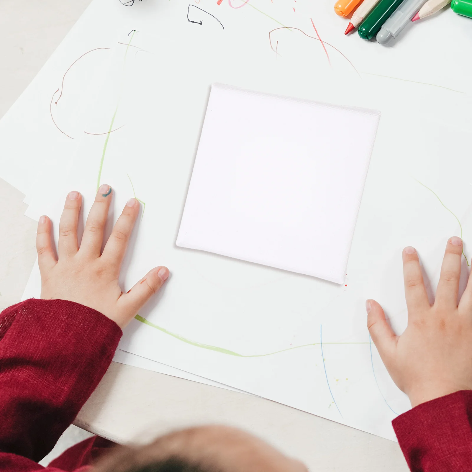 

12Pcs Oil Painting Frames Portable Wood Blank Canvas Boards Square Mini Painting Boards for Beginners Artists Crafts