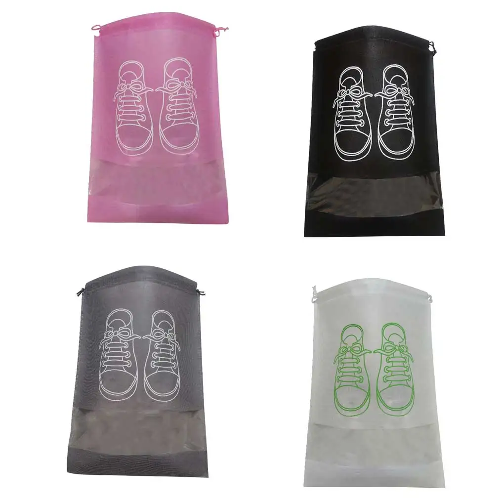 Shoes Bag with String Dust-proof Pouch Loose Non-woven Fabric Pocket Multi-use Tote Shoe Organizer Travel