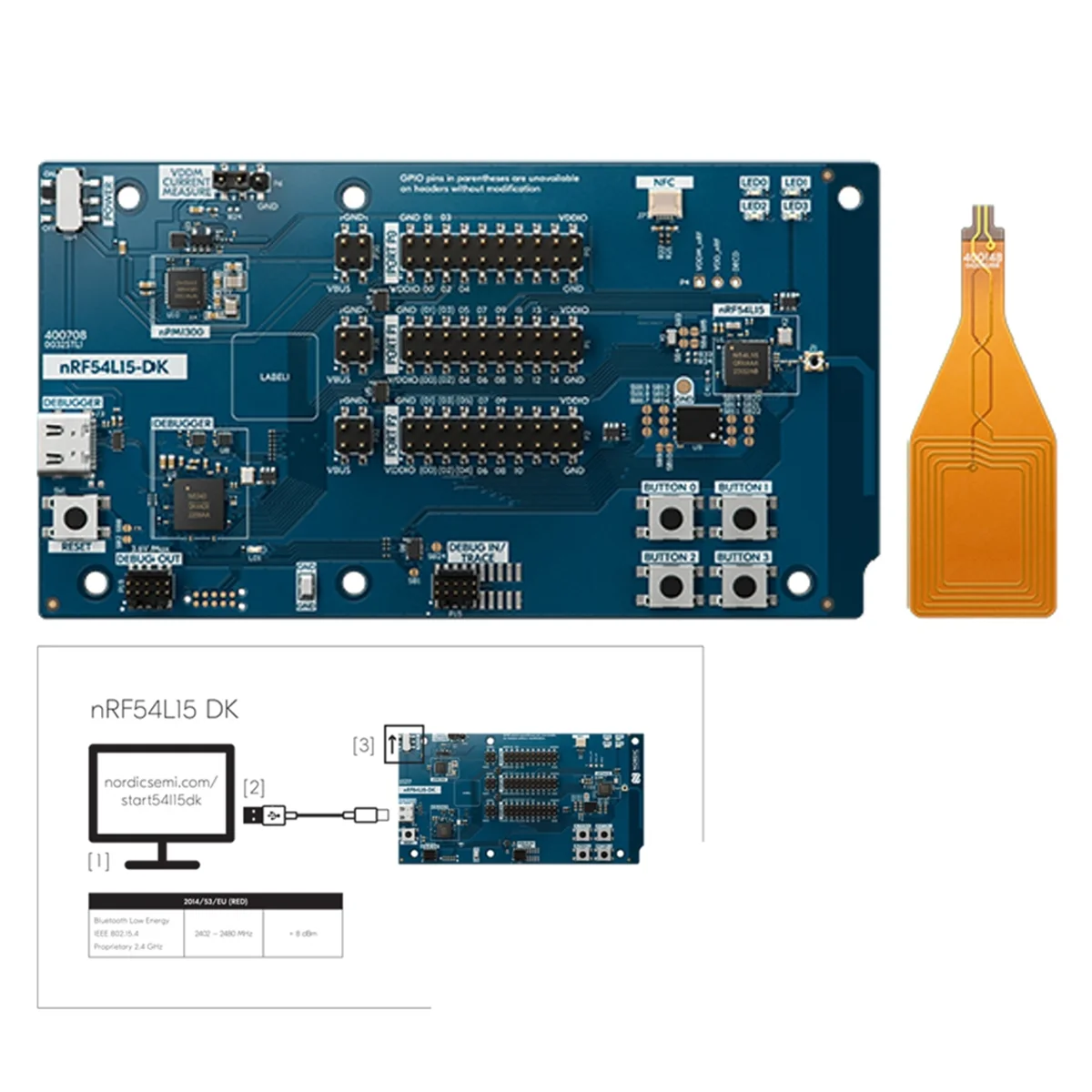 2025 New NRF54L15- Development Board NRF54 Series Wireless Soc for Bluetooth Mesh,Thread,Matter,2.4 G Low Energy