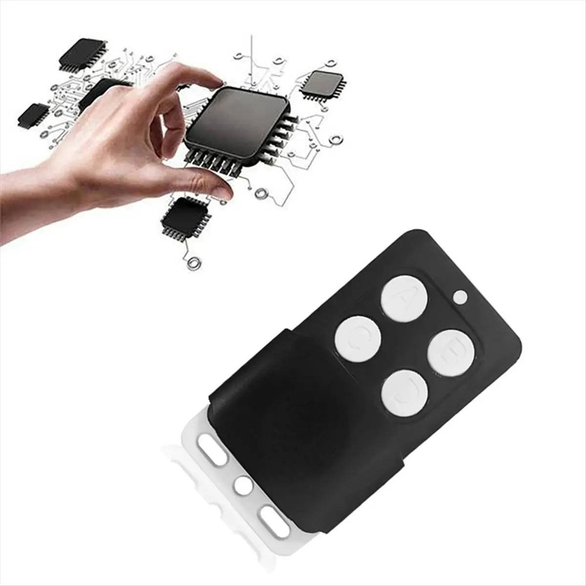 433MHz Garage Door Remote Control 4 in 1 Wireless Remote Control Learning Code EV1527 Gate Lift Bar Remote Control