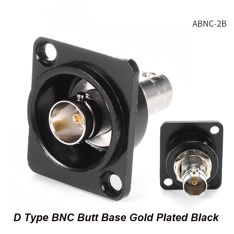 BNC Adapter 86 Panel Solder-Free 75 Ohms Q9 Dual Straight Through SDI Female-To-Female Socket Gold-Plated D-Type ABNC-2W