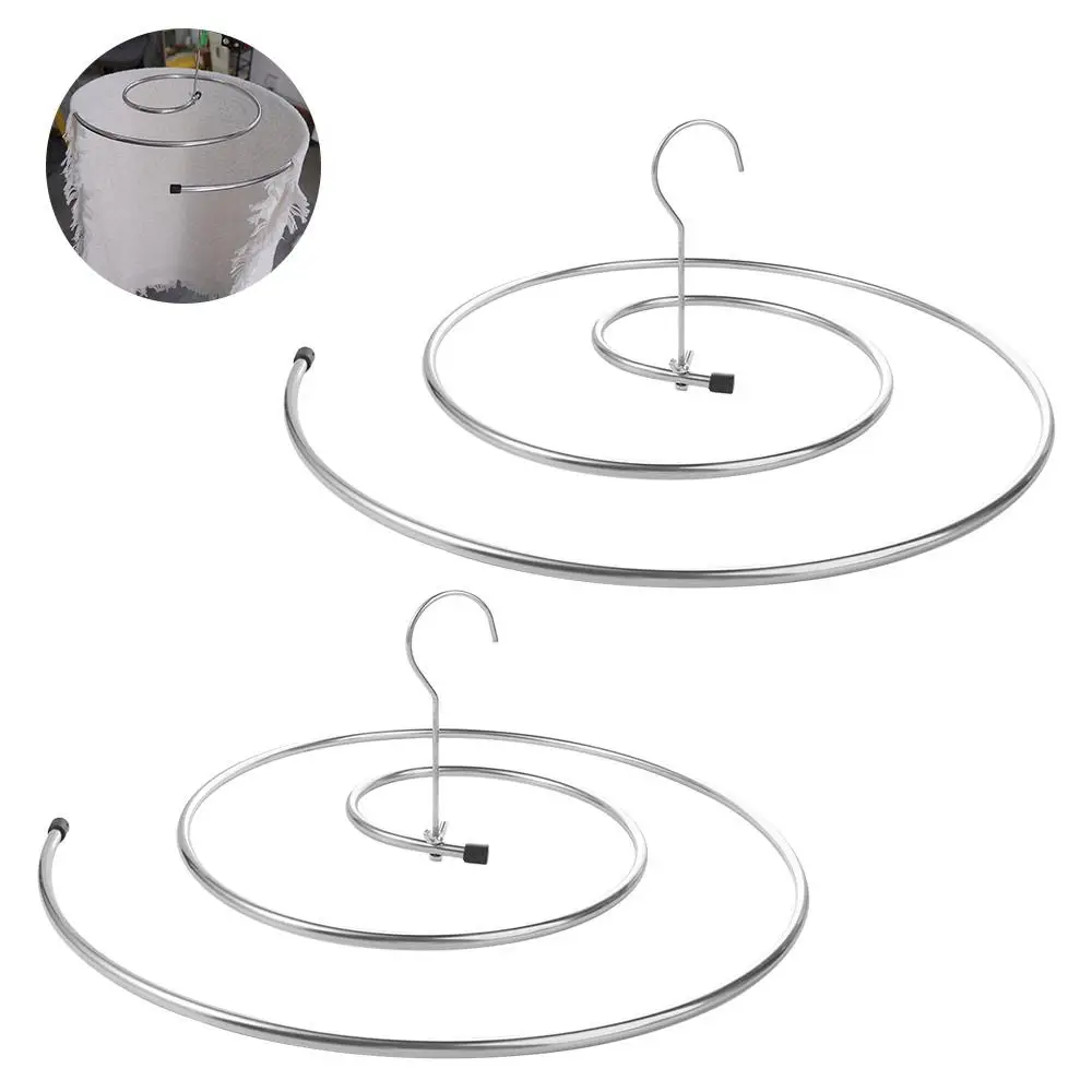 

Stainless Steel Quilt Sheet Hanger Rotating Round Spirals Drying Rack Save Space Multi-function Spirals Clothes Pole