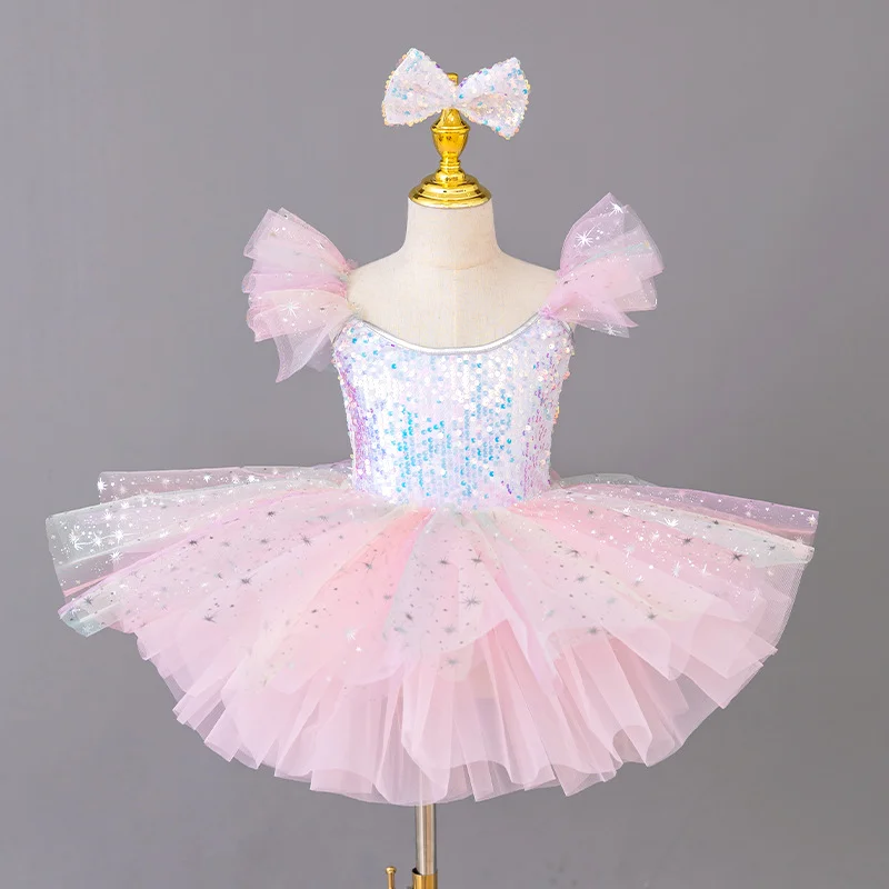 

Girl Ballet Dress Children Princess Birthday Party Opening Performance Costume Swan Dance Stage Performance Dancewear Costume