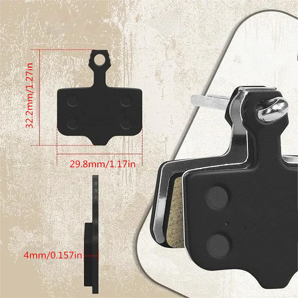 4 Pair Semi-Metallic MTB Hydarulic Disc Brake Pads Road For Shimano SRAM Magura Durable & Reliable Performance Cycling Accessory