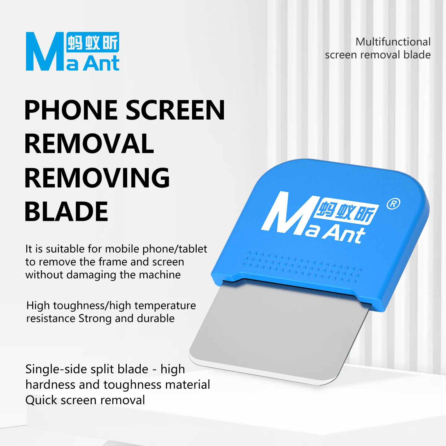 MaAnt M065 Phone Repair Pry Tool, Curved Screen Disassembly Blade for iPhone, iPad & Android