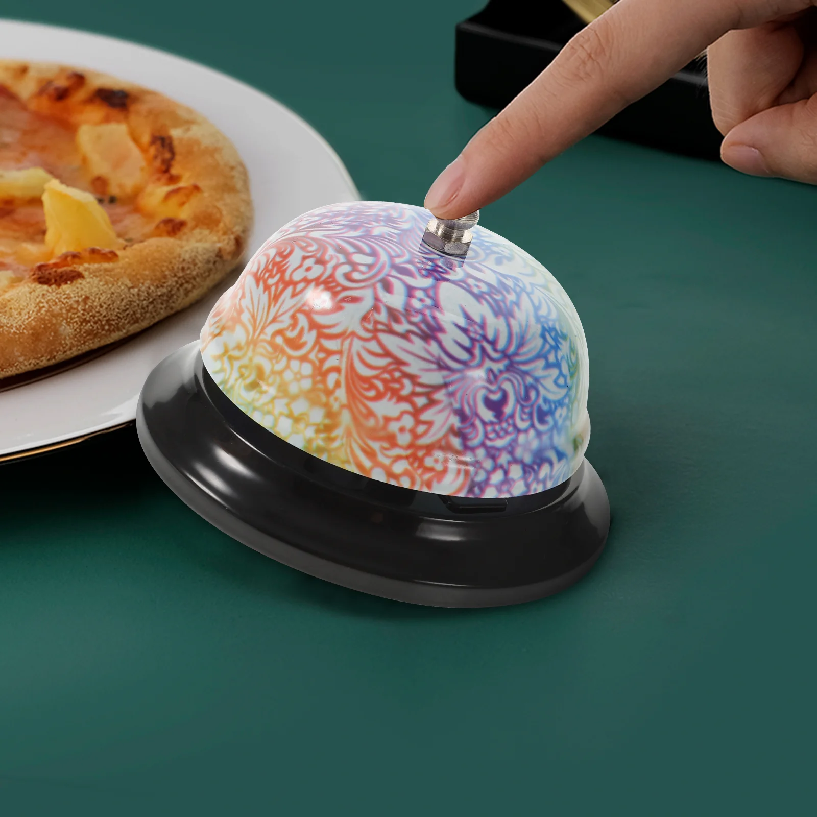 Ring The Bell Desk Doorbell Chime for Service Dinner Reception Customer Metal Manual