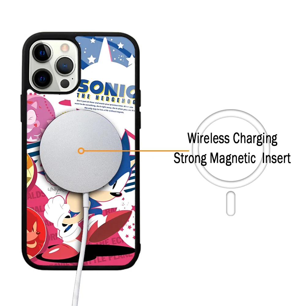 Supersonic-S-Sonic-Game Phone Case For IPhone 11 12 13 14 15 Plus Pro Max Mirror Acrylic Cover For Magsafe