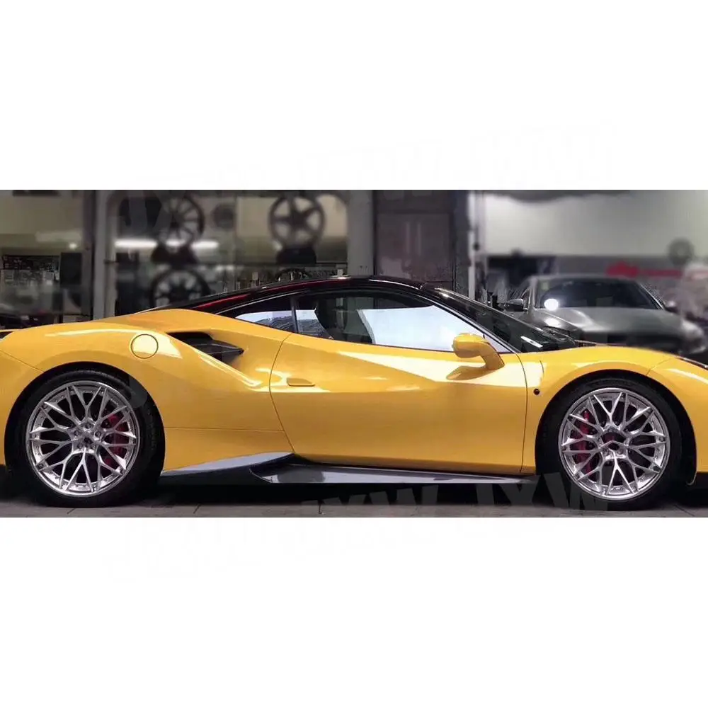 

Dry Carbon Fiber Front Lip Spoiler Side Skirts Aprons Rear Lip Diffuser Rear Spoiler Body kit for Ferrari 488 GTB 2015-2018