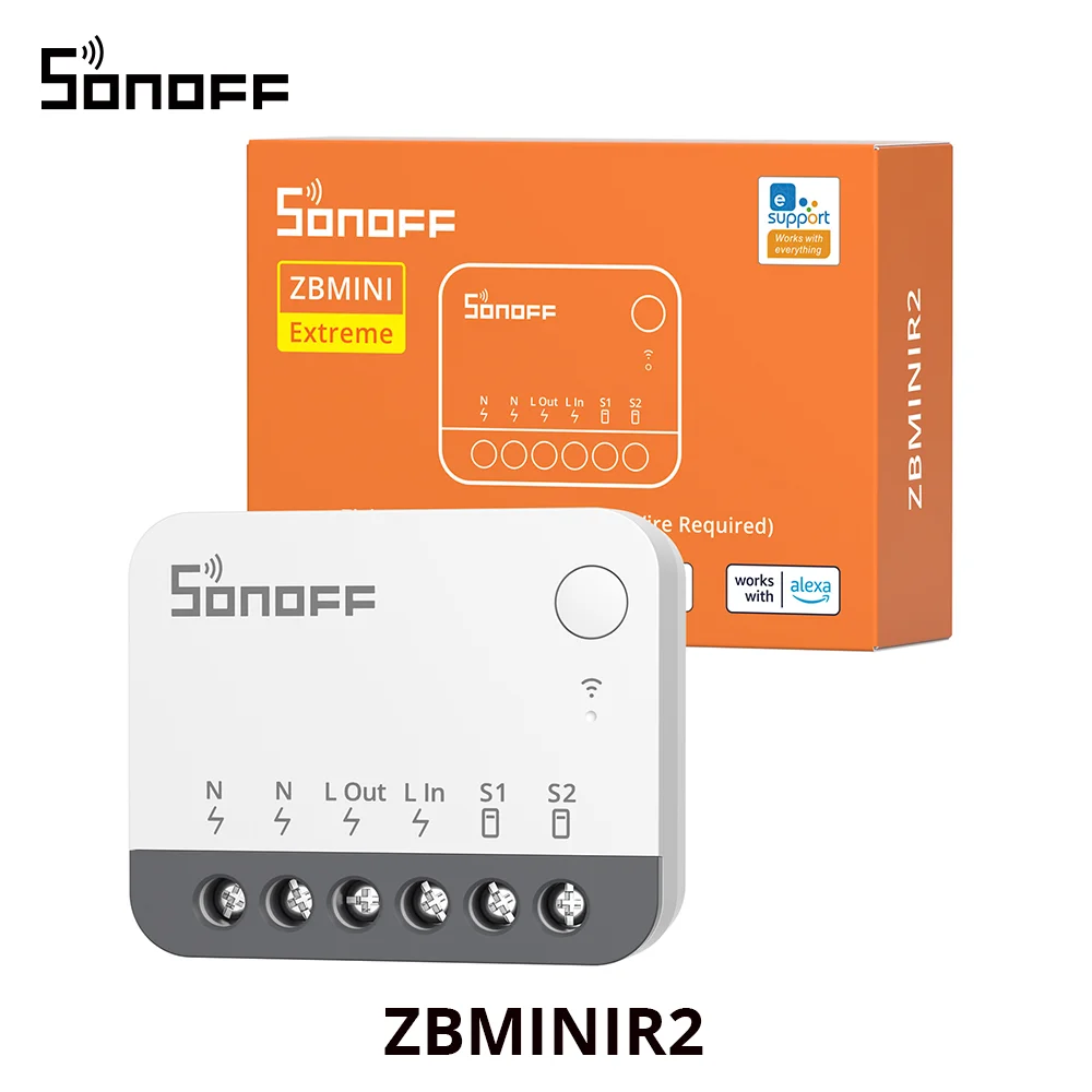 SONOFF ZBMINIR2 Extreme Zigbee Smart Switch Detach Relay Externe schakelaar Afstandsbediening via EWeLink Compatibel met Zigbee Hubs