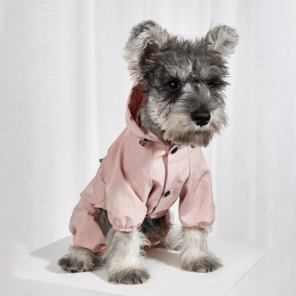 Wasserdichter Hunderegenmantel, reflektierende Kapuze, wasserdichte Jacke, Haustier-Overall, kleine Hunde, Outdoor-Zubehör, französische Bulldogge, Chihuahua – Detail 5