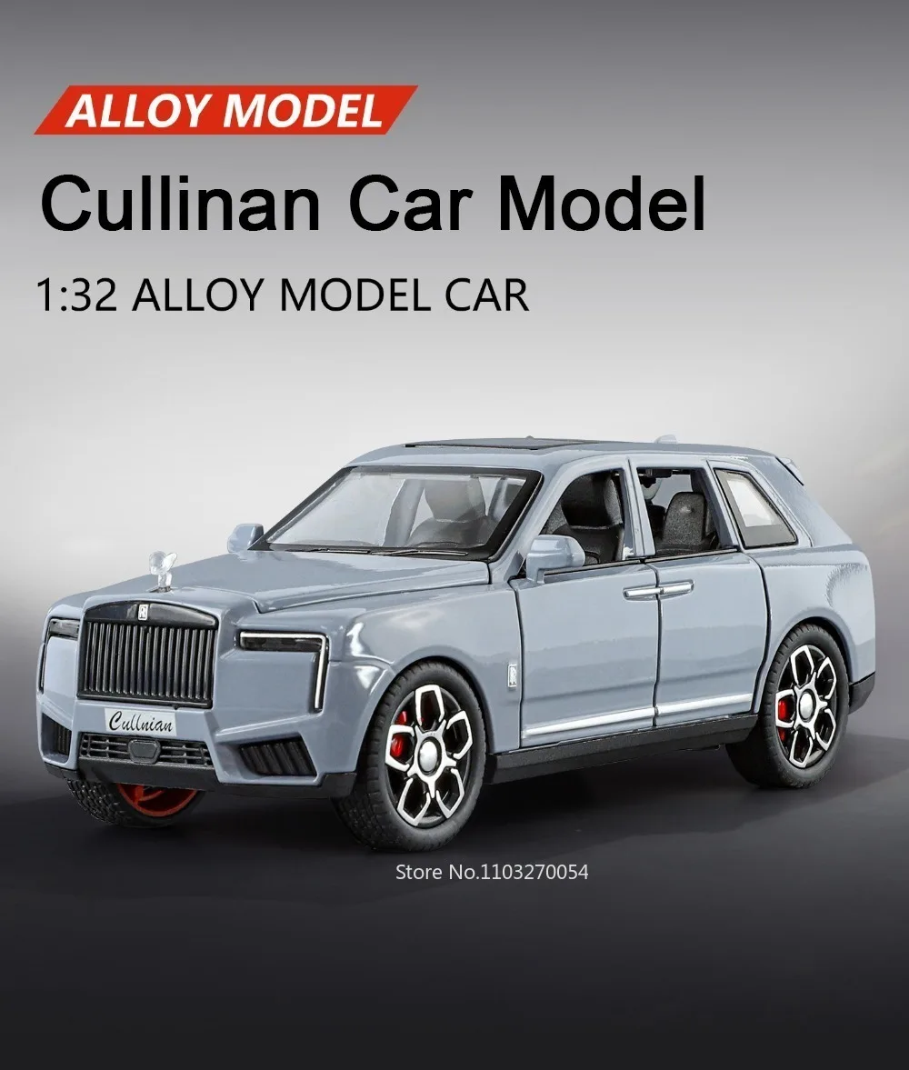 1:32 Rolls-Royce Cullinan Dawn Modell Spielzeug Druckguss Legierung Auto Sound Licht Zurückziehen Türen Geöffnet Miniatur Autos Simulation Ornament – Detail 1