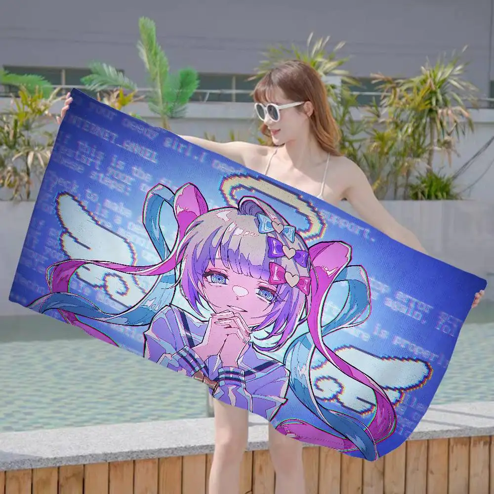 Game Needy Girl Overdose Microfiber Beach Towel Absorbent Quick dry Soft Yoga Swimming Resort Mountain Climbing Towel