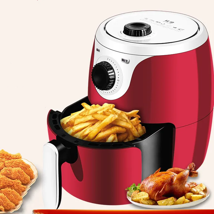 مقلاة كهربائية ميكانيكية مباشرة من المصنع سعة 3.5 لتر، آلة بطاطس مقلية خالية من الدخان، مقلاة هوائية متعددة الوظائف