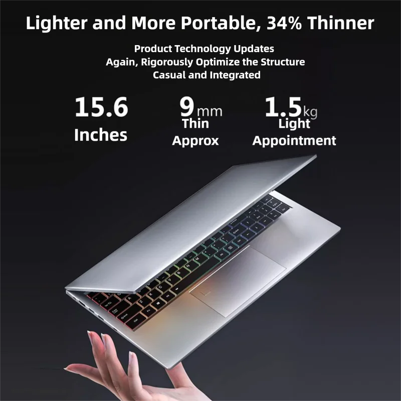 15.6インチ Intel Core i7-1355U ゲーミングノートパソコン ポータブル