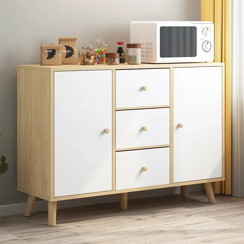 Simple Display Sideboard Cabinets Kitchen Drawer Filing Coffee Buffet Rattan Sideboard Storage Cabinet Dining Room Furniture