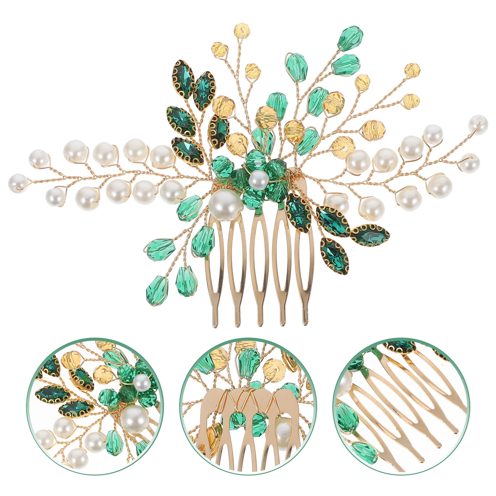 

Crystal Bridal Hair Comb Rhinestone Sparkling Decorative Hair Accessories Lightweight Wedding Headpiece Elegant for Bride Formal