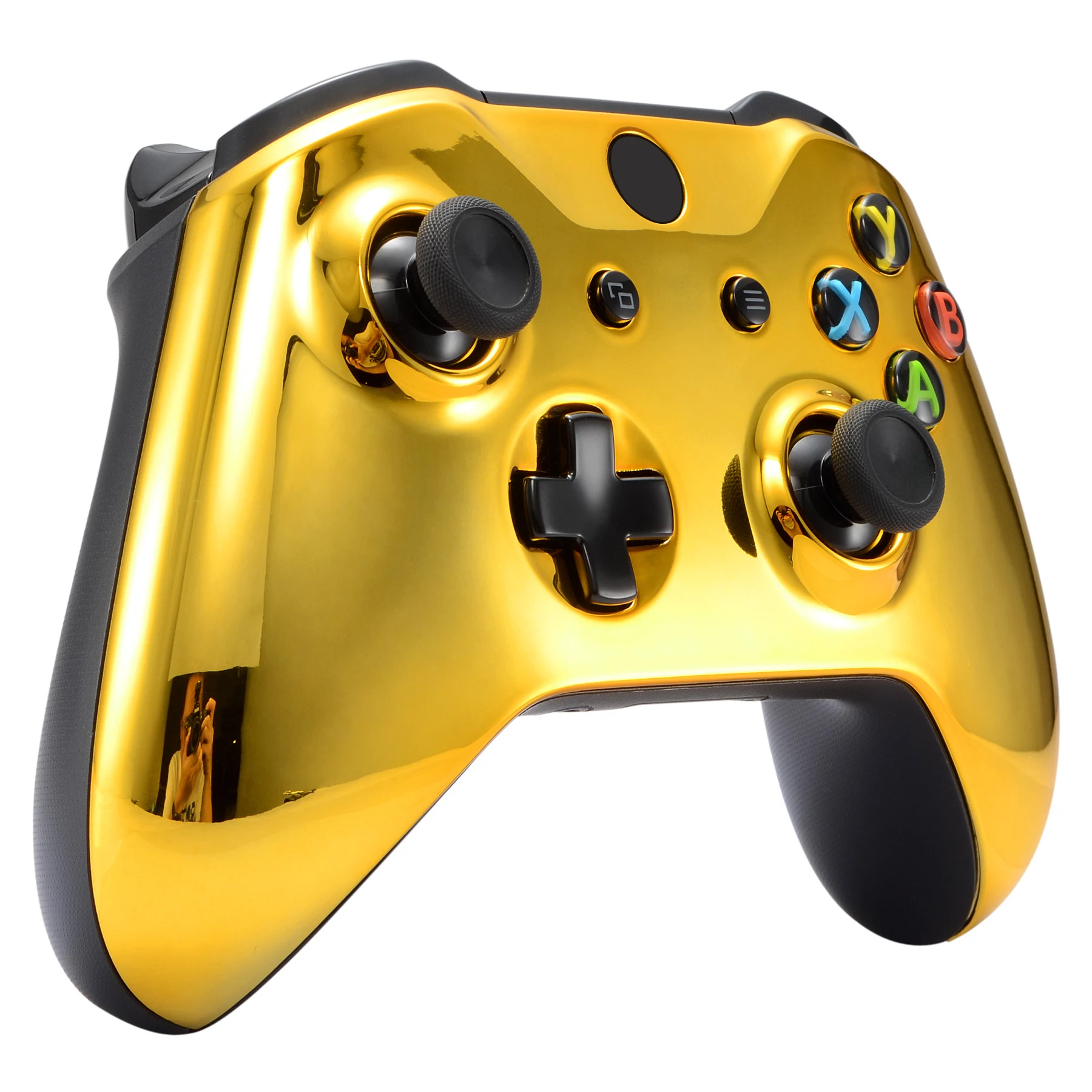 EXtremeRate superior Shell Habitação, peça de reposição para Xbox One S, One X Controller, Chrome Gold, modelo 1708