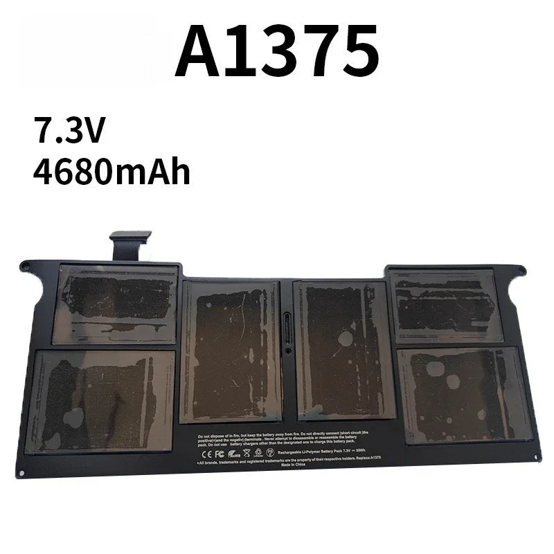 Stable Power Output Notebook Replacement Battery For  Apple A1370 2010-2011 A1465 A1375 A1406