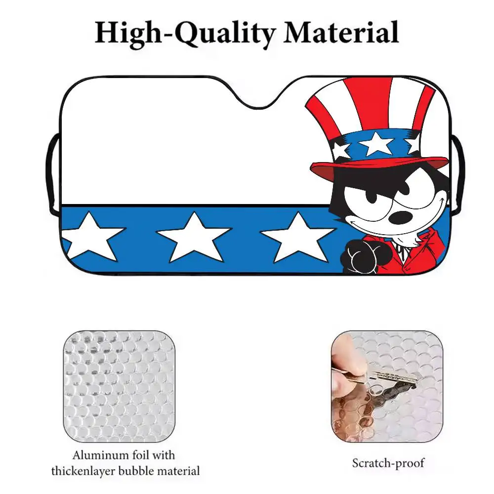 Pare-soleil de voiture f-felix, dessin animé drôle, mignon c-cat, Protection Anti-UV, pare-soleil avant pour l'intérieur du véhicule