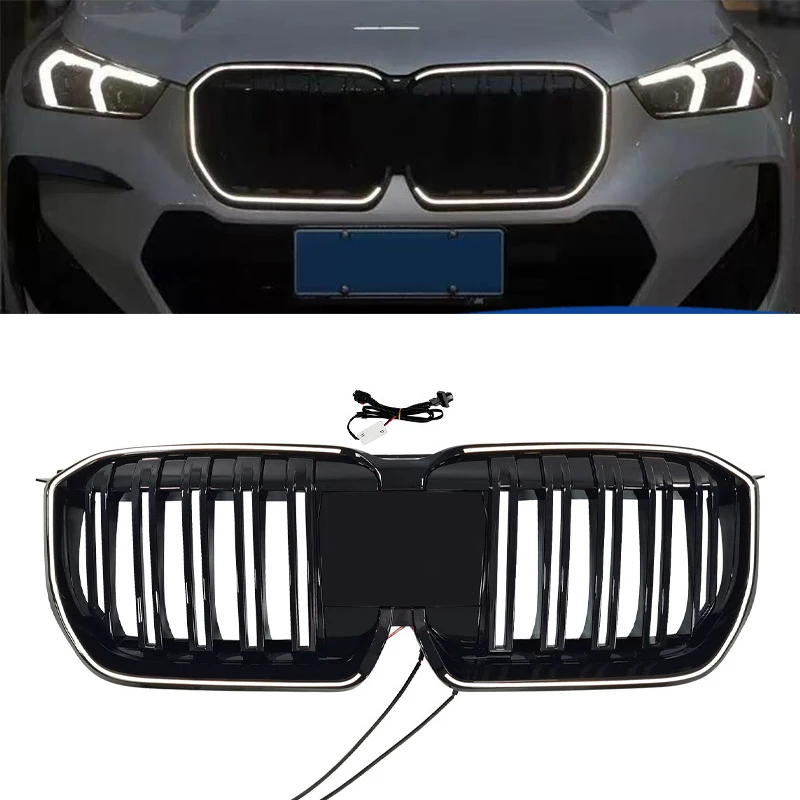 Image of Für BMW X1 IX1 U11 2023 2024 2025 2026 Auto LED Weißlicht Kühlergrill Frontstoßstange Mittelgrill