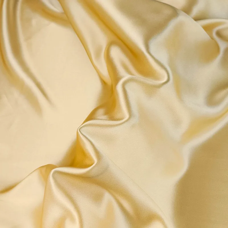 

114 cm Width Silk Fabric 19 Mm To 22 Mm 100% Pure Mulberry Silk Satin Fabric Dark Gray Black Colors for Luxuriously shiny Dress