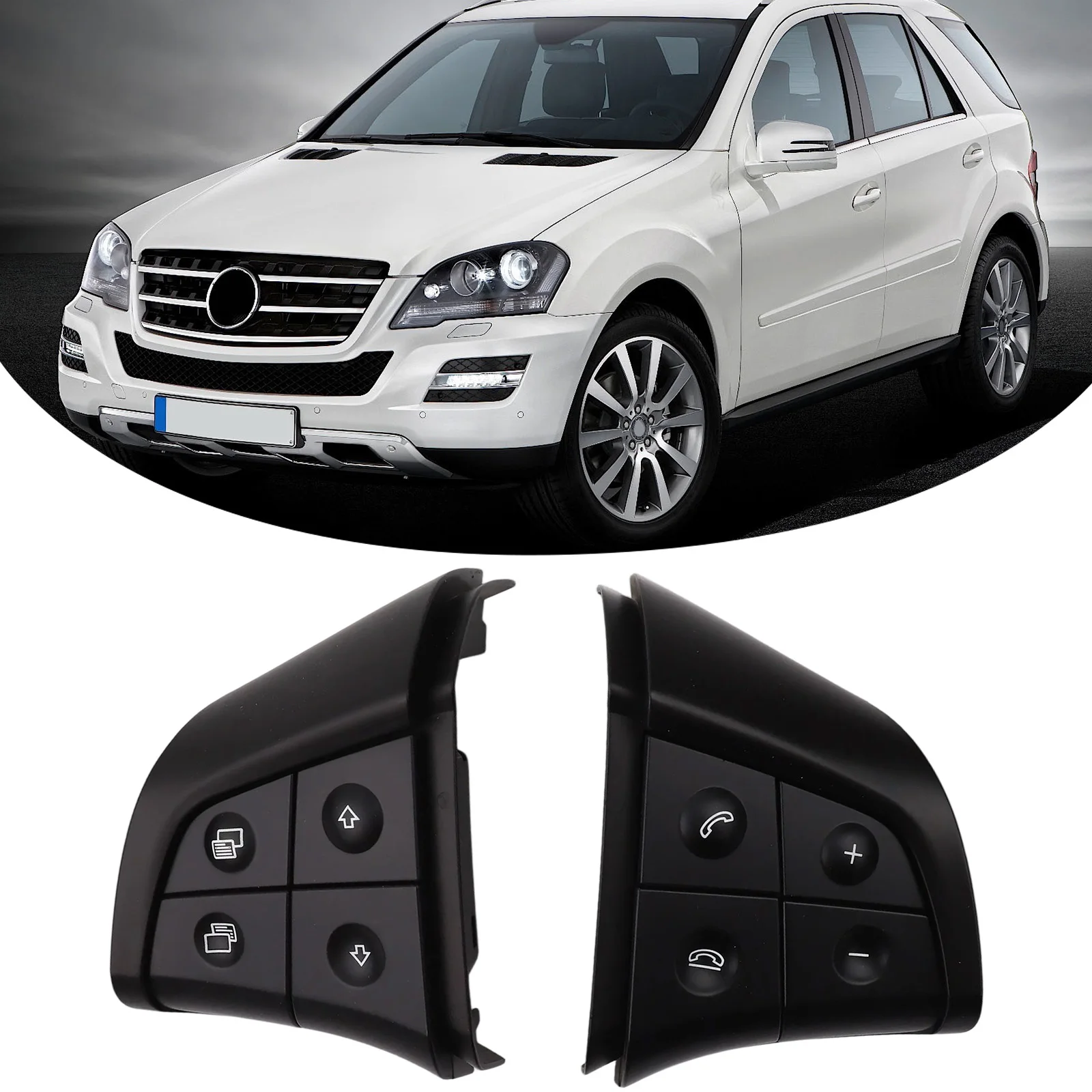 

Steering Wheel Switch Control Button For Mercedes W164 W251 W245 2006-09 1648207910 1648208010 1648200010 1648200210 Left Right
