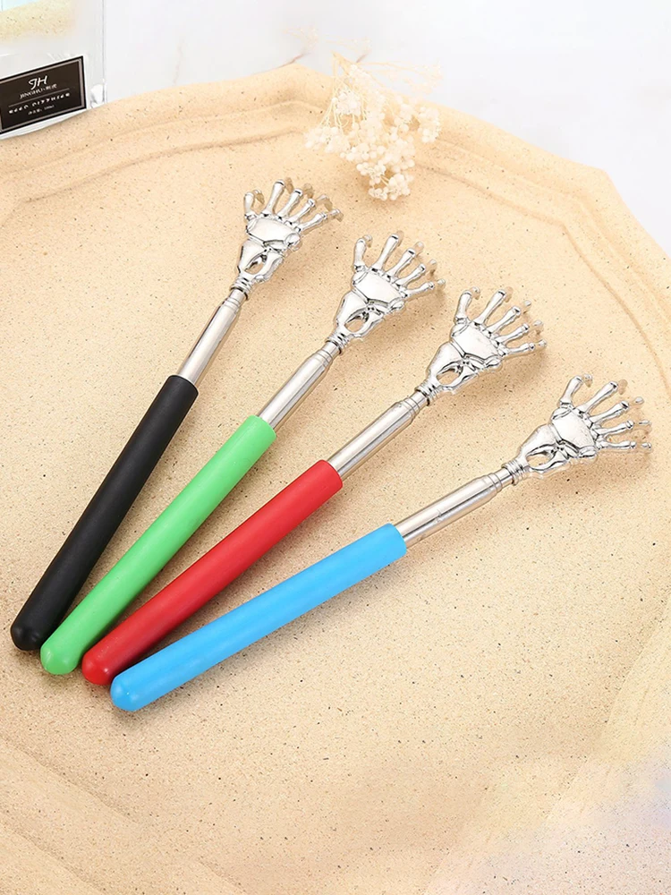 Multi-Color Extendable Back Scratcher - Funny Skeleton Hand Itching Relief Stick for Adults