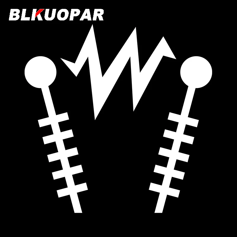 BLKUOPAR Creative Lightning Arc Car Stickers Sunscreen Decals Simple Personality Air Conditioner Vehicle Decor Car Goods