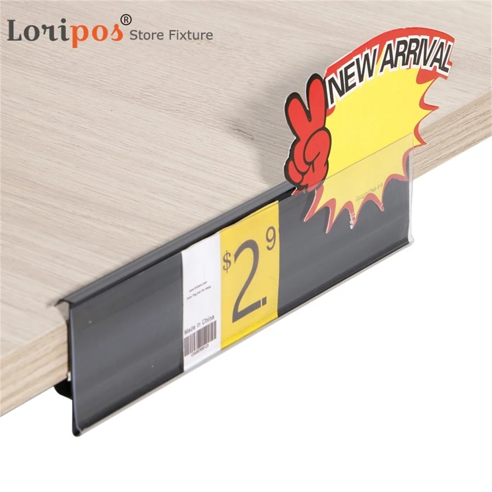 Bar Qr Code Scanning Cover Data Strip Label Holder For Supermarket Warehouse Shelf Edge Mounted