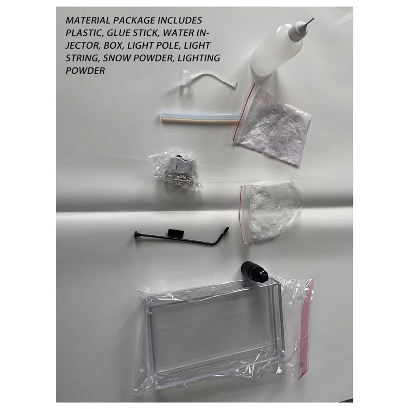 

TFORU-Snow Lamp Night Lamp Material Package, Snow Scene Road Lamp, Snow Scene Lamp, Snowflake Lamp, Snowflake Lamp DIY
