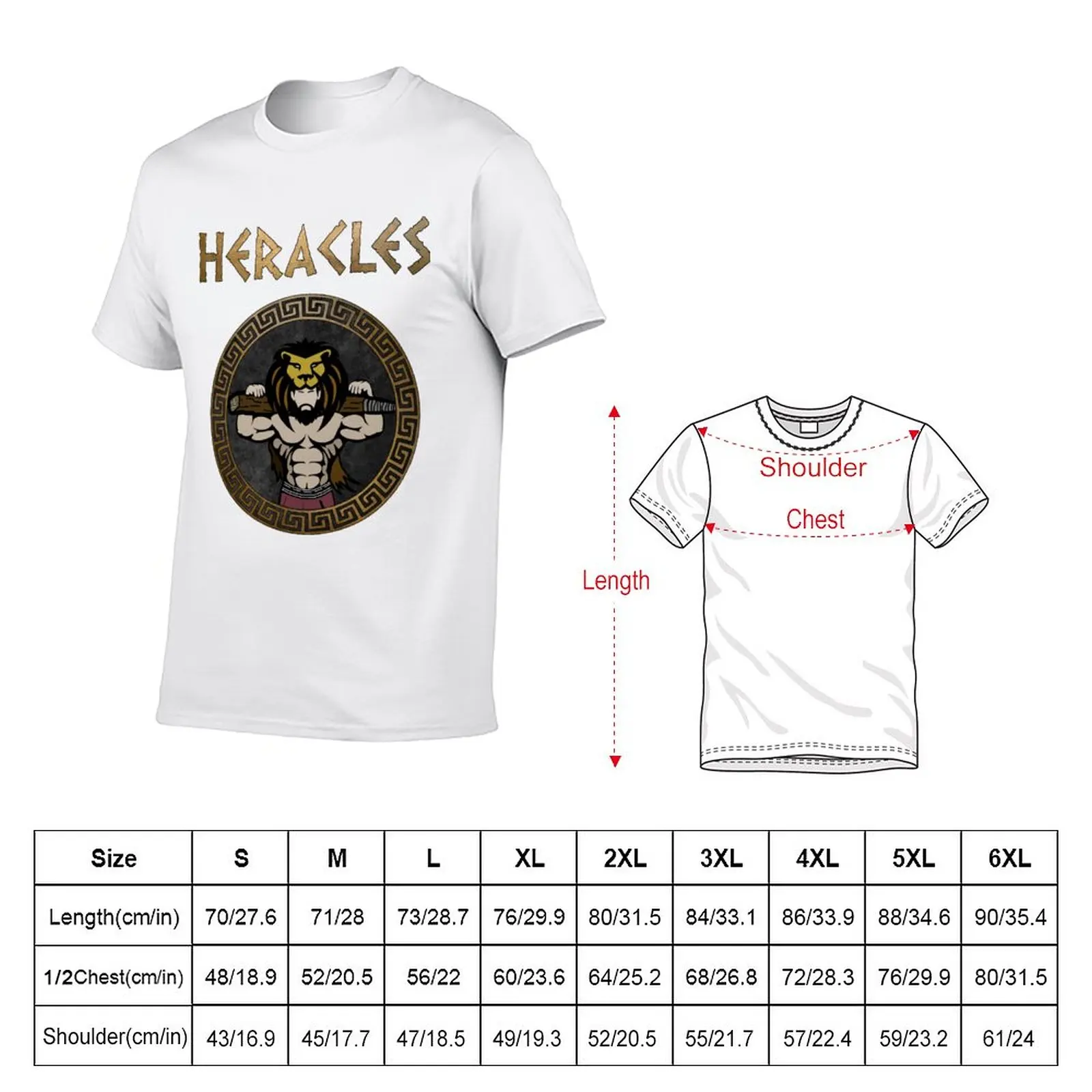 New Heracles Ancient Greek God and Hero Son of Zeus T-Shirt korean fashion plus size tops black t-shirts for men