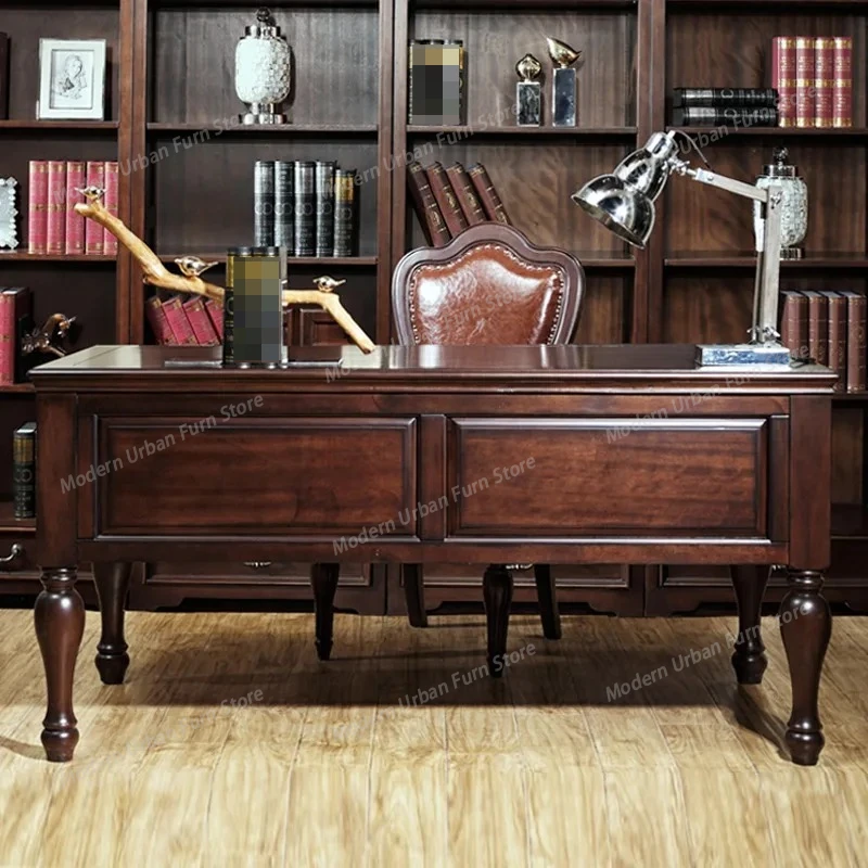 

Минималистичный офисный стол-органайзер в винтажном стиле, роскошный, модный, эстетичный, для работы и игр, трендовая мебель