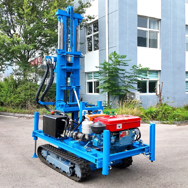 Customized Reliable Crawler Drill 22hp Diesel 200m Depth Water Well Drilling Rig