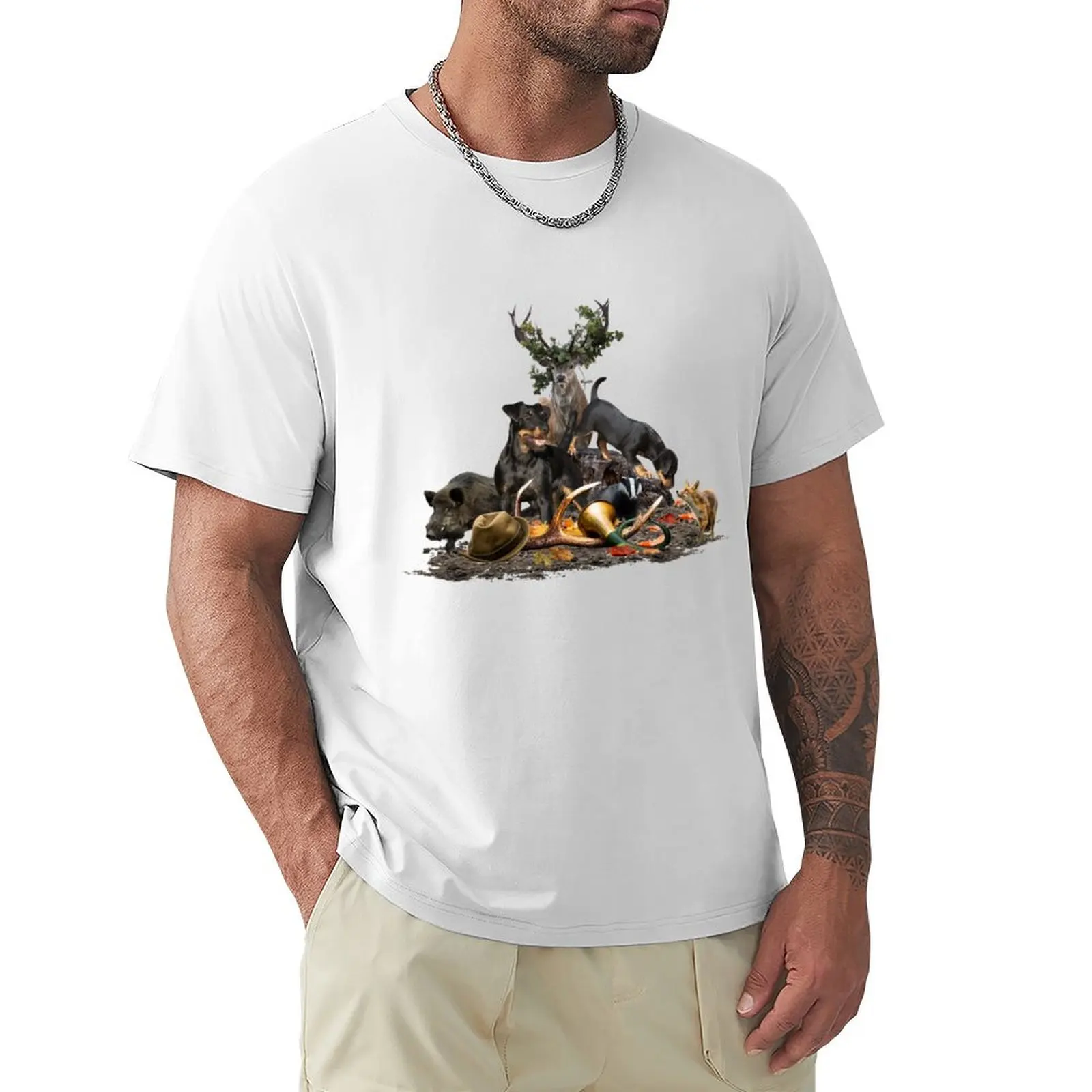 Jagdterriers , Hunting dog Art T-shirt new edition Blouse funnys mens graphic t-shirts anime