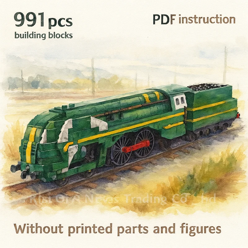 

Type 12 Steam Locomotive Train Model Building Blocks Set DIY Assembly Bricks Railway Collection Educational Toys Gift
