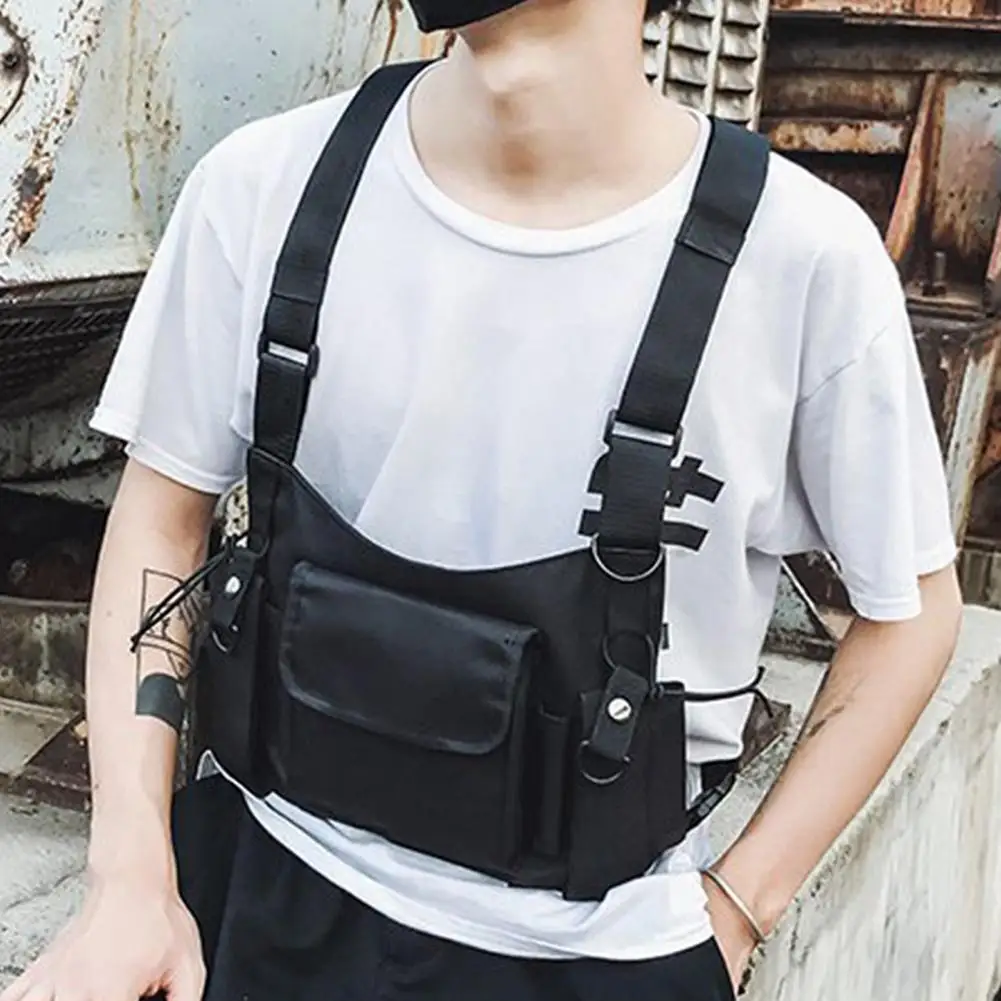Multifunctional Radio Chest Harness Water Resistant Chest Bag for Walkie-talkies Sports Adjustable for Men's for Radio