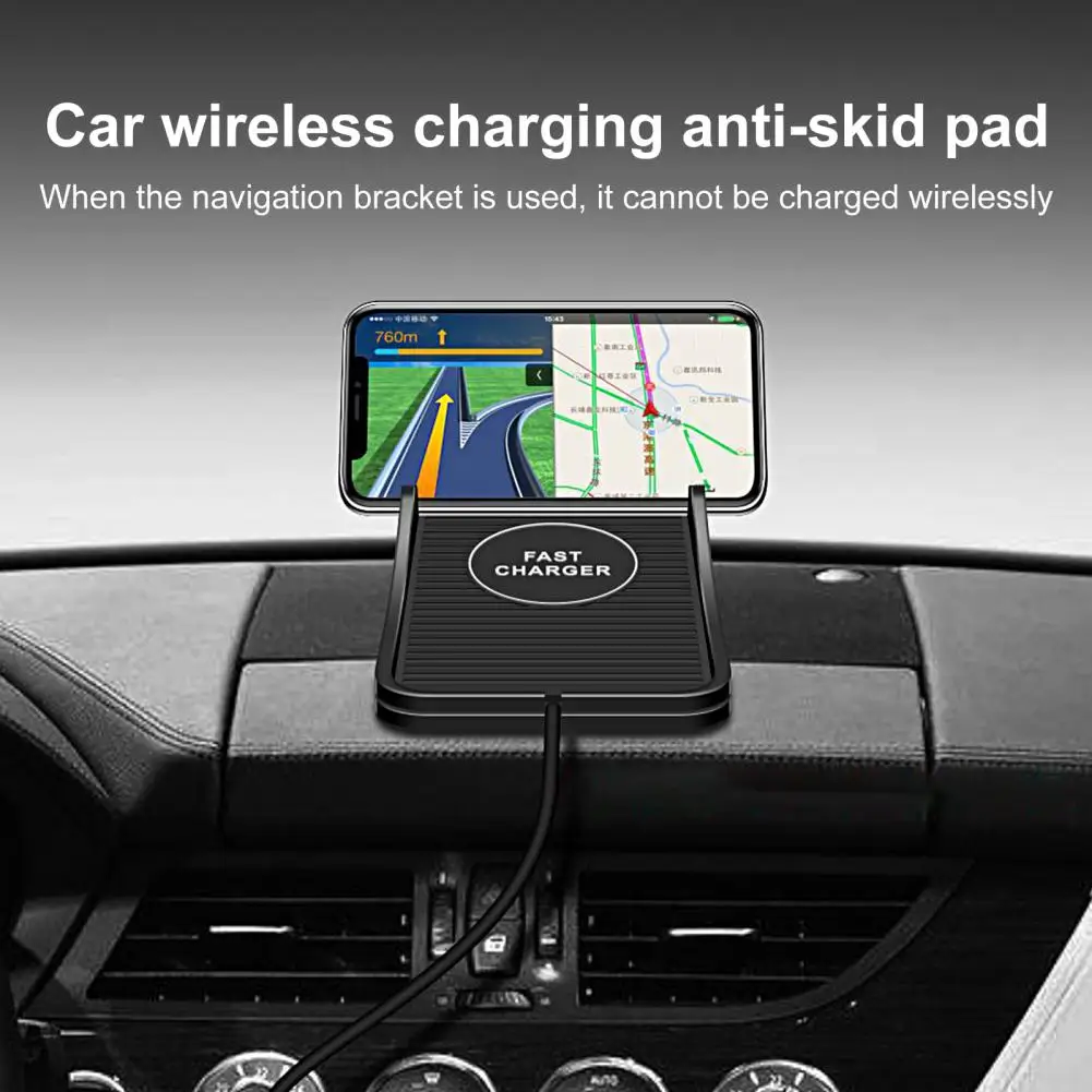 Wireless Charger 1 Set Useful 2 in 1 Anti interference Overcharge Wireless Charging Pad for Office