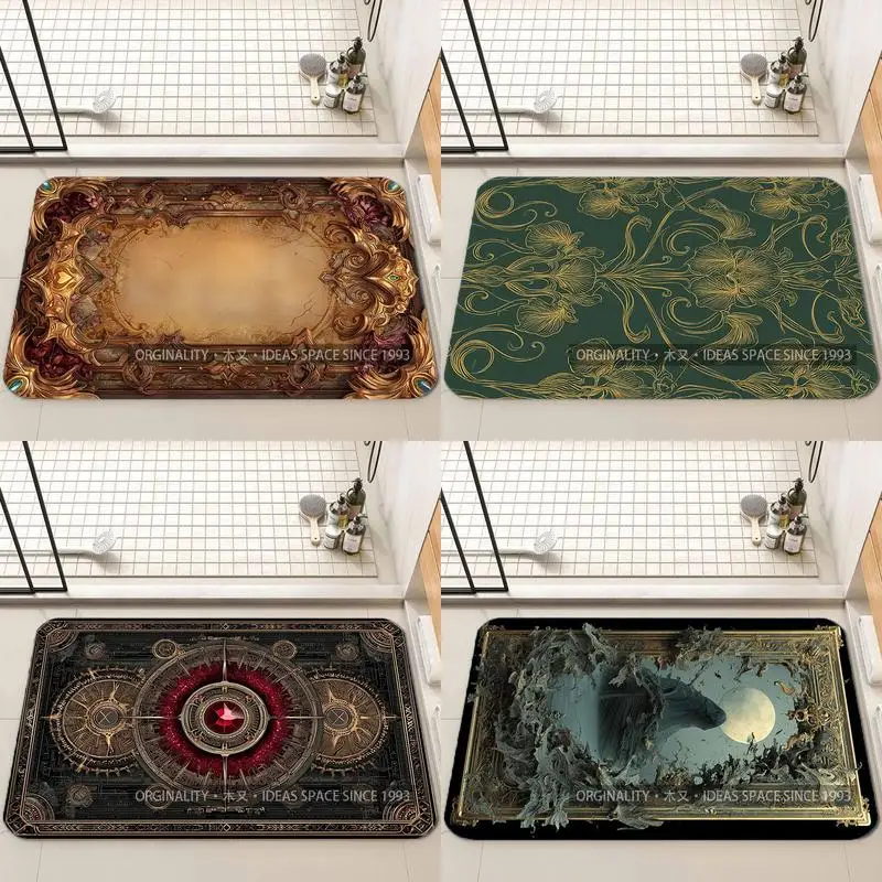 

Ornate Pattern Floor Mat Living Room Decoration Home Sofa Non-Slip Carpet Study Bedroom Tatami Children'S Soft Floor Mat
