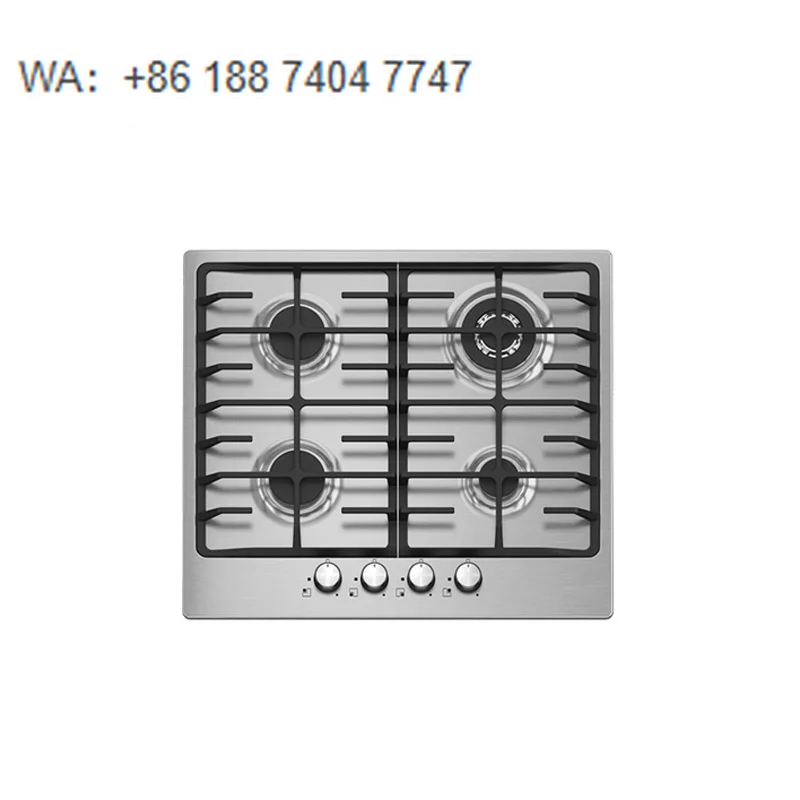 Wholesale Built-in Stainless Steel Gas Hob 4 Burner LPG NG Gas Cooktop Kitchen Appliance