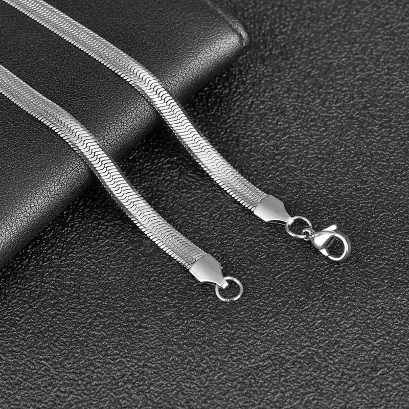 925 Sterling Silver Blade Chain Men Women Clavicle Chain Necklace Hot Sale 18K Gold Herringbone Necklace Fashion Jewelry