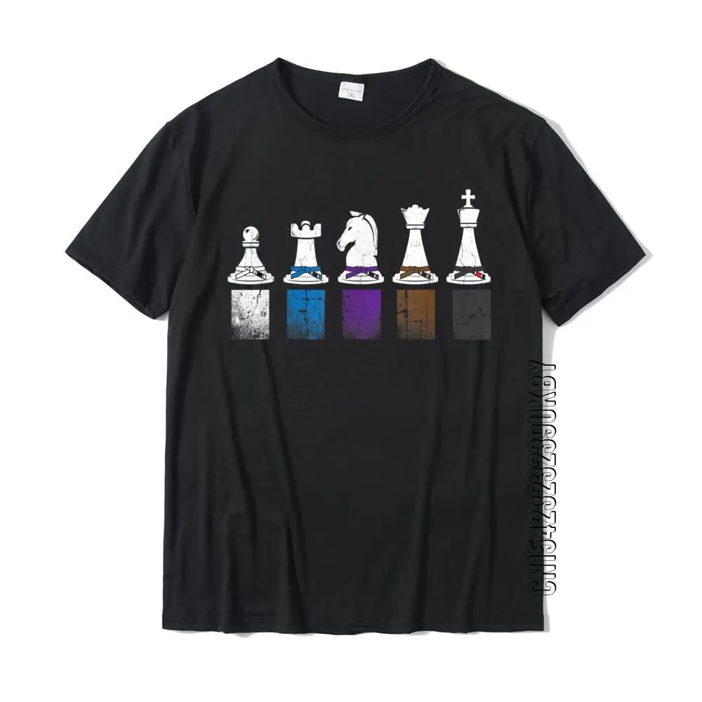 Jiu Jitsu Belt Rank Chess Vintage BJJ T-Shirt Party Top T-Shirts For Men Cotton Tops Tees Casual On Sale