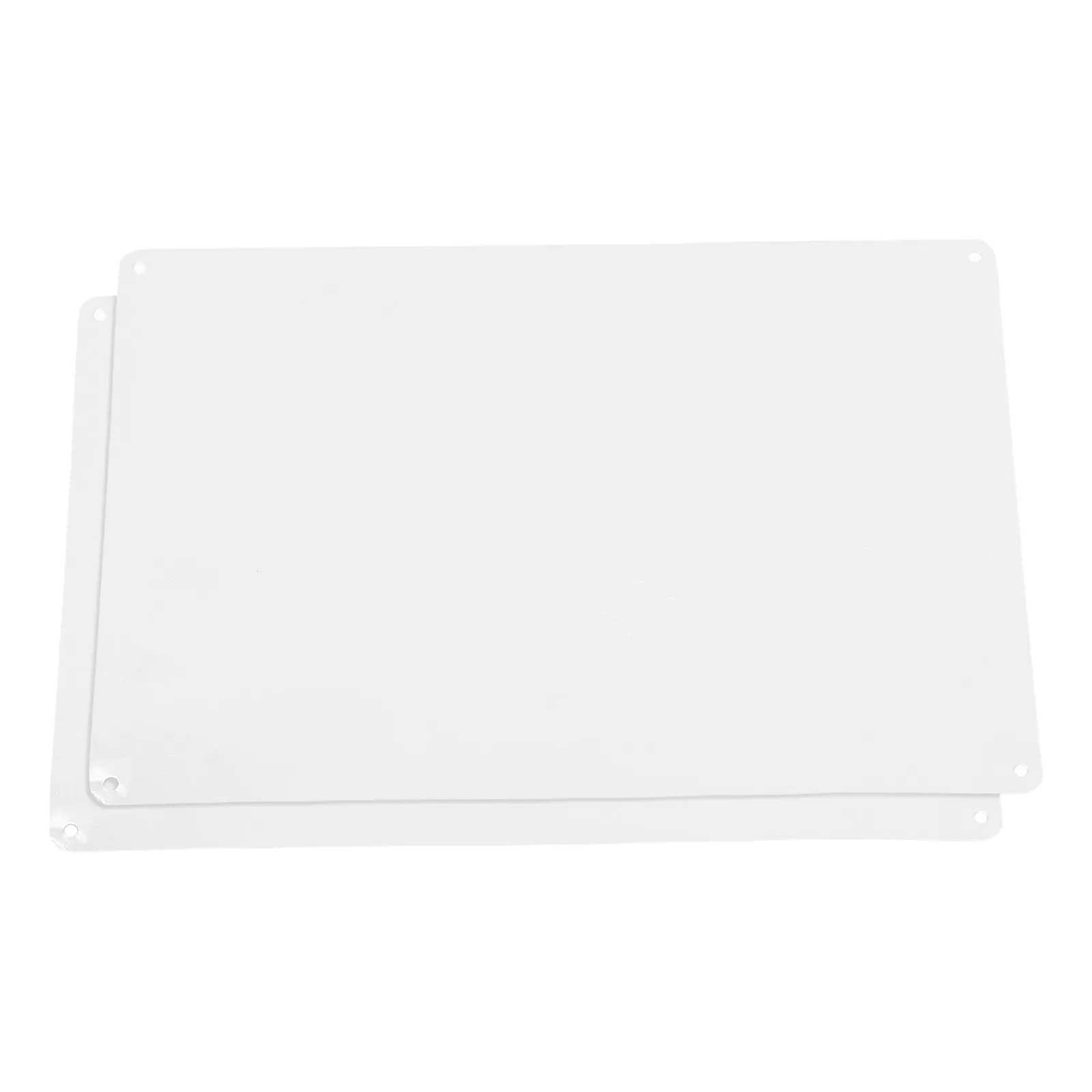 

2Pcs Blank Aluminum Signs White Metal Plates Pre-Drilled Holes Weatherproof for Indoor Outdoor Yard Garden Advertising