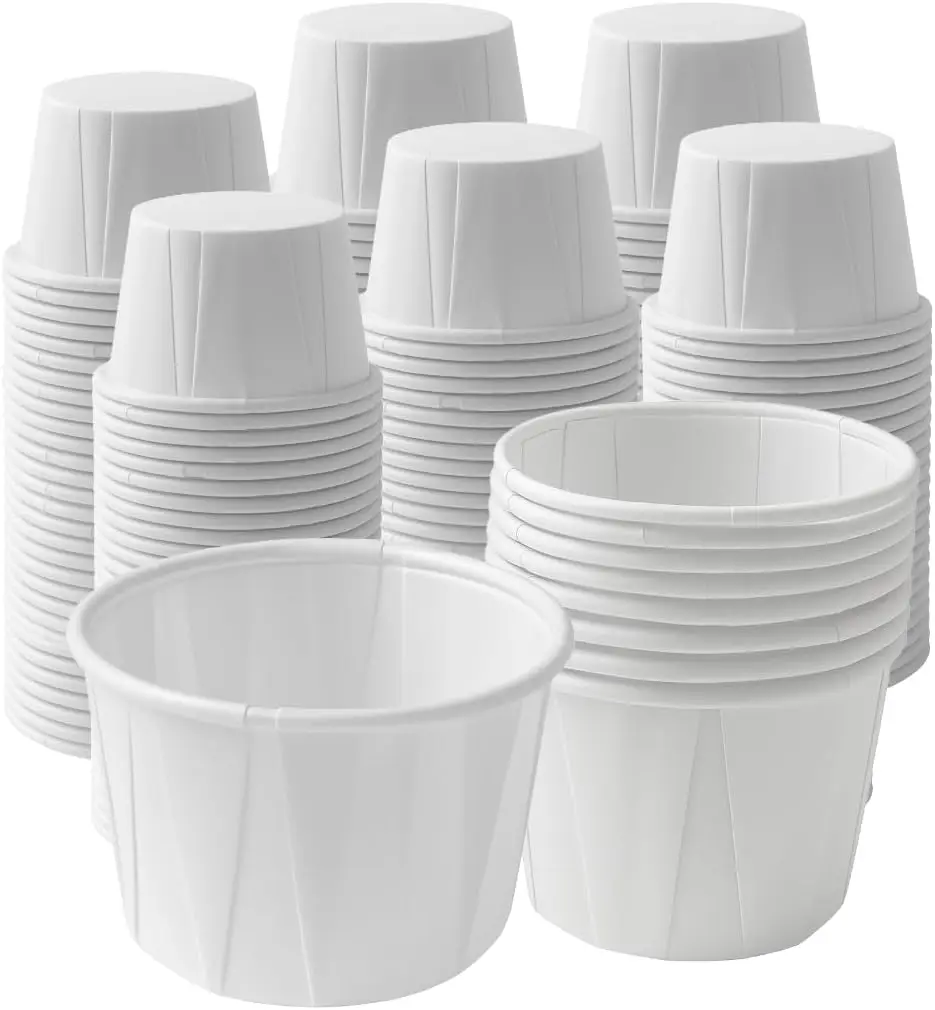 

Disposable Paper Souffle Medicine Cups 3/4 oz [Pack of 2500] – (0.75 Ounce) Small Cups for Medication Distribution, Pil