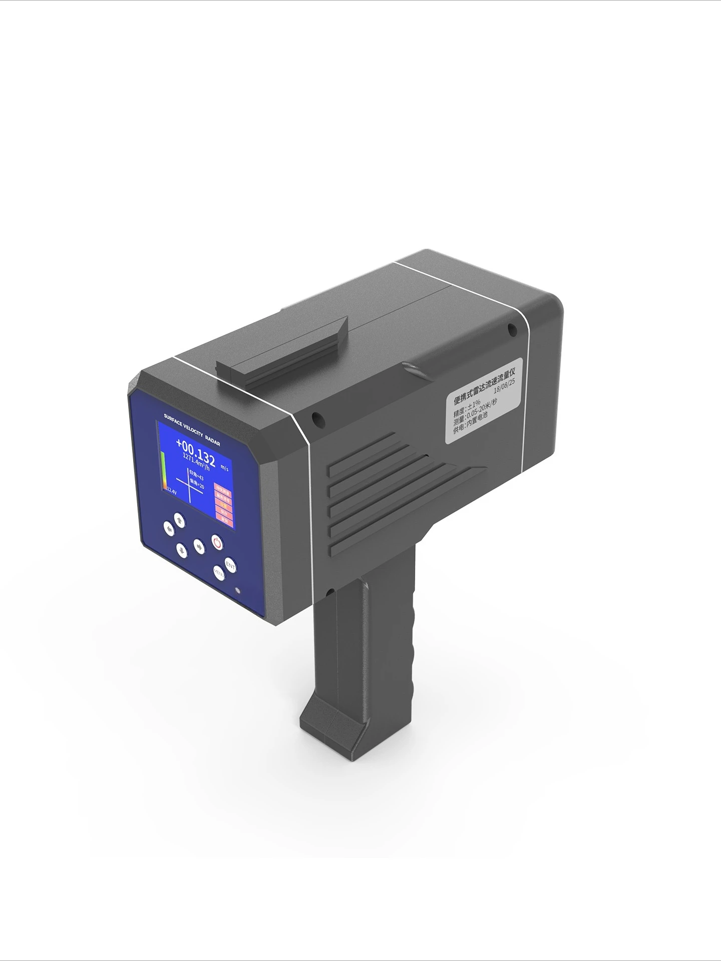 Radio wave flow meter Portable non-contact open channel water flow velocity flow meter Measuring instrument