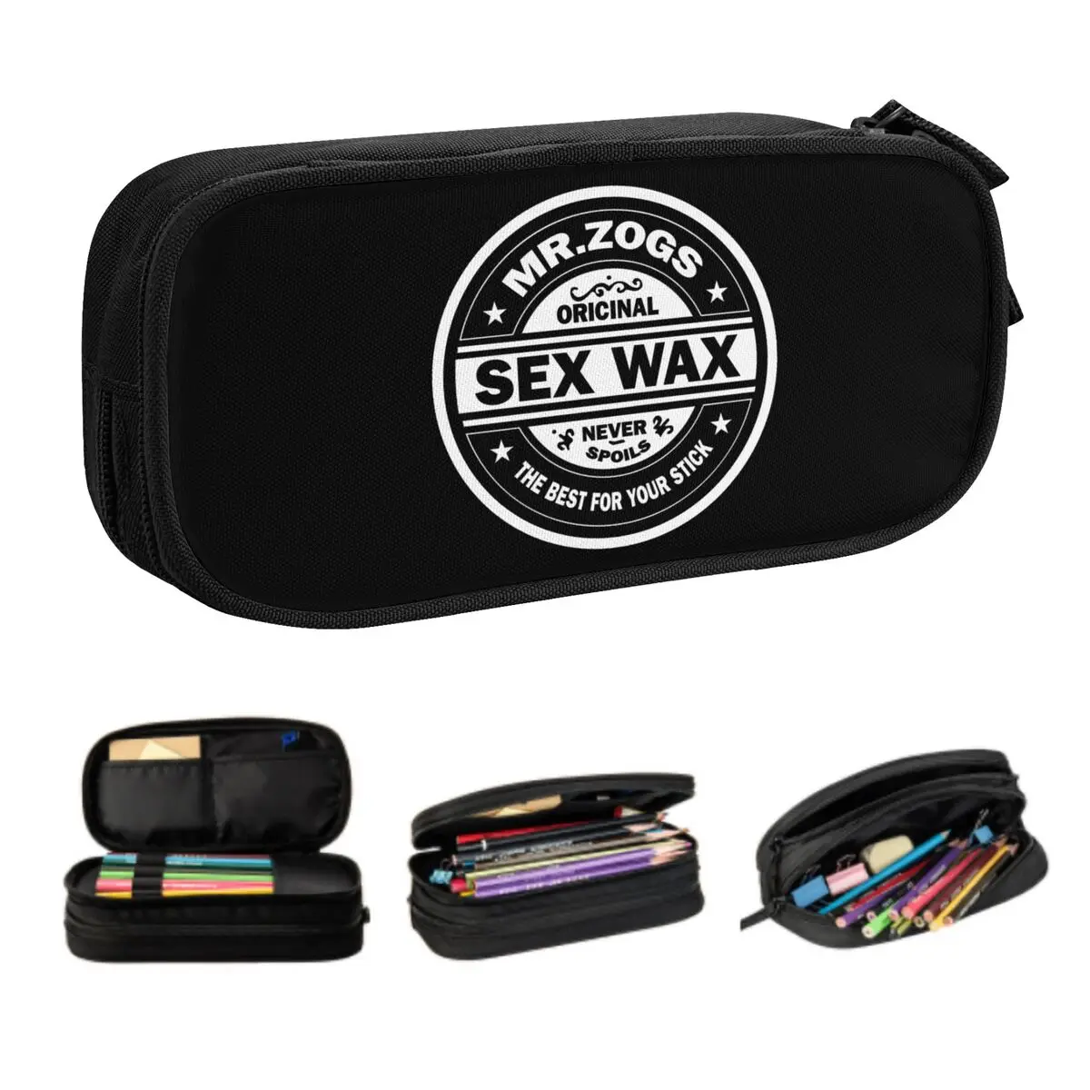 

Mr Zogs Surfing Sex Wax Customized Korean Pencil Case Boy Girl Big Capacity Surfing Surf Gift Pencil Box Students Stationery