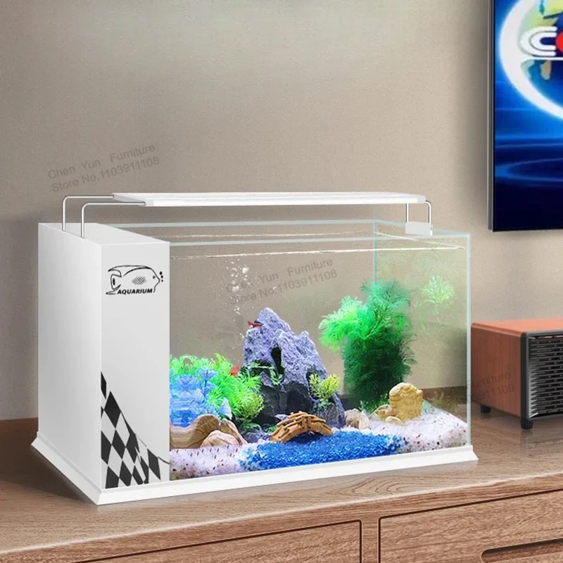 Living Room Home Fish Tank Landscaping Filtration Aquatic Pet Supplies Loop Light Fish Tank Ecology Home Aquarium Pour Aquarium