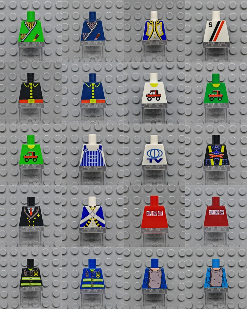 

Kury Toys DIY MOC для набора 973. 11 # 1 шт. детали строительного блока с принтом верхней части тела